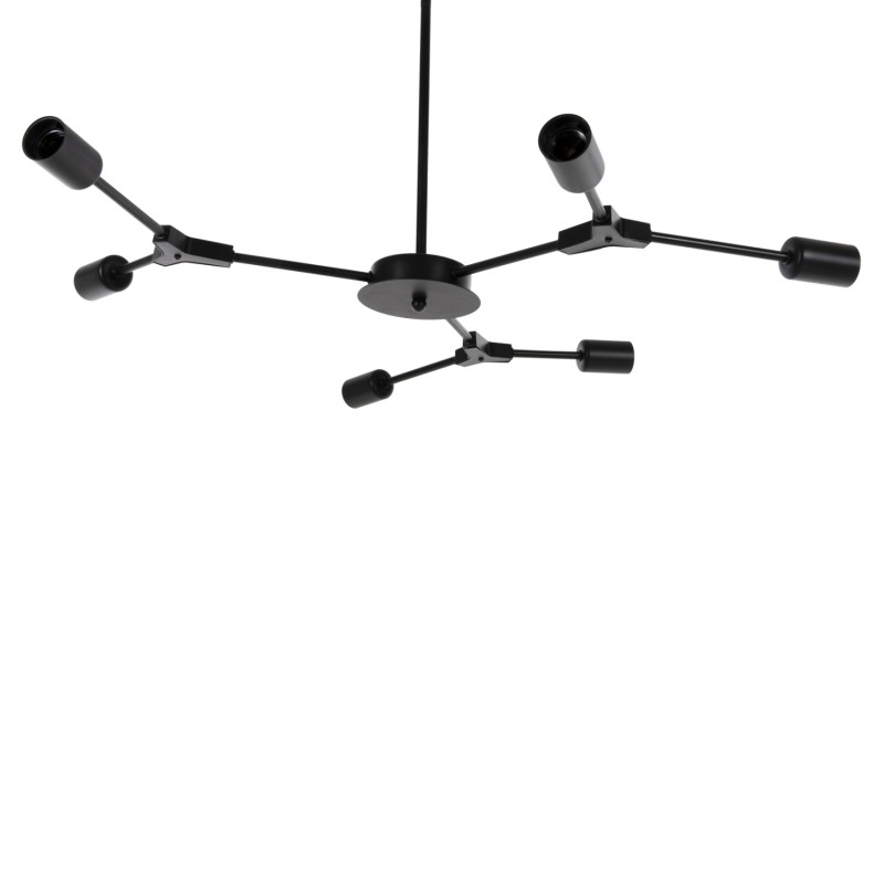 ΦΩΤΙΣΤΙΚΟ ΟΡΟΦΗΣ ΚΡΕΜΑΣΤΟ HM4125 6-ΦΩΤΟ ΜΑΥΡΟ ΜΕΤΑΛΛΟ 75x75x75Υεκ