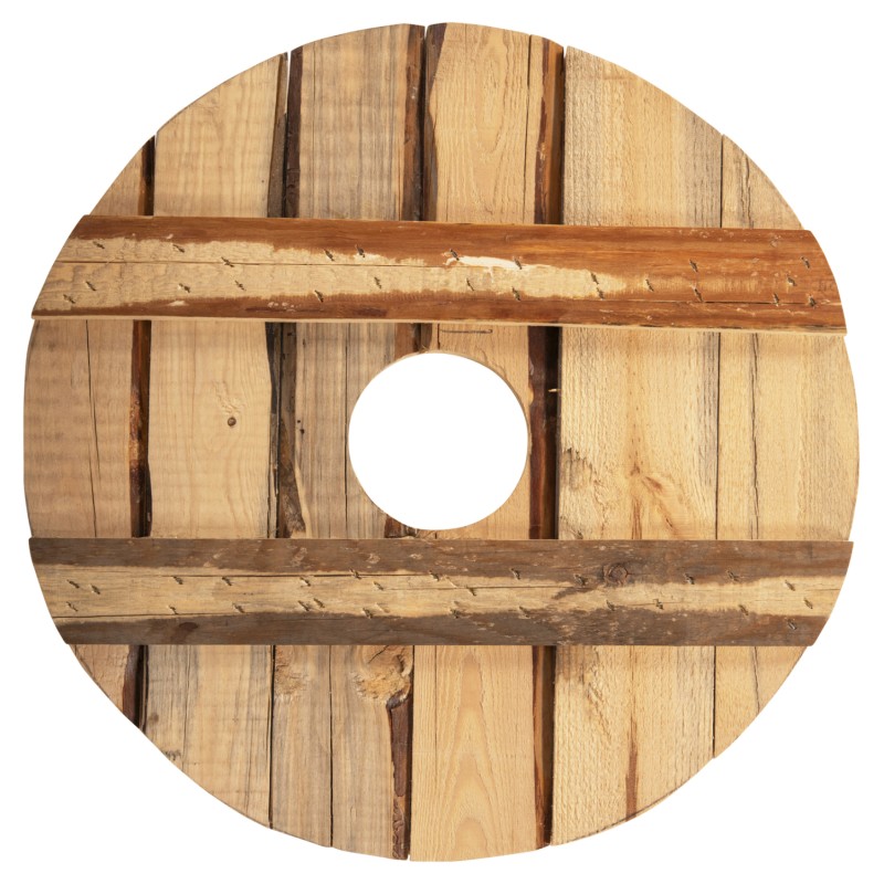 ΤΡΑΠΕΖΑΚΙ ΟΜΠΡΕΛΑΣ Φ40 ΞΥΛΟ ΠΕΥΚΟΥ ΜΕ ΥΠΟΣΤΗΡΙΓΜΑΤΑ HM6108