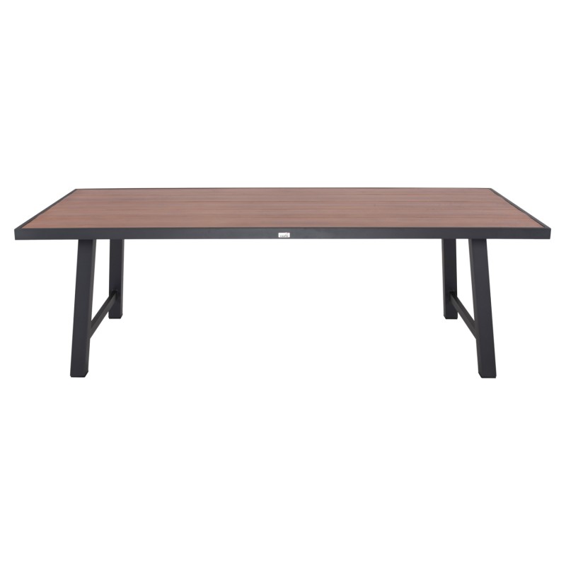 ΤΡΑΠΕΖΙ ΑΛΟΥΜΙΝΙΟΥ GOBAR HM6060.03 ΑΝΘΡΑΚΙ ΜΕ ΕΠΙΦΑΝΕΙΑ ΑΠΟΜΙΜΗΣΗΣ ΞΥΛΟΥ 240Χ105Χ75Υεκ.