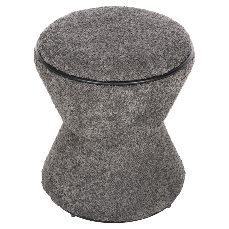 ΣΚΑΜΠΟ ΣΤΡΟΓΓΥΛΟ LINNER HM9604.01 ΜΠΟΥΚΛΕ ΥΦΑΣΜΑ ΓΚΡΙ-ΜΑΥΡΗ ΛΕΠΤΟΜΕΡΕΙΑ Φ38x44Υεκ.