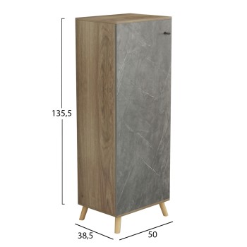 ΠΑΠΟΥΤΣΟΘΗΚΗ-ΝΤΟΥΛΑΠΙ ALVARO HM8954.14 ΜΕΛΑΜΙΝΗ SONAMA-STONE TEXTURE 50Χ38Χ135Yεκ.