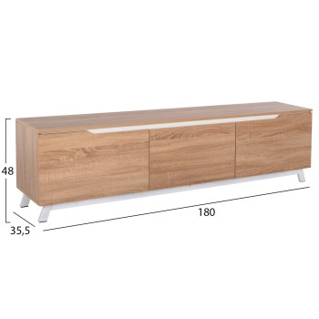 ΕΠΙΠΛΟ ΤΗΛΕΟΡΑΣΗΣ KIMIA HM8902.13 ΜΕΛΑΜΙΝΗ SONAMA-ΛΕΥΚΟ 180Χ35Χ48,5Υεκ.