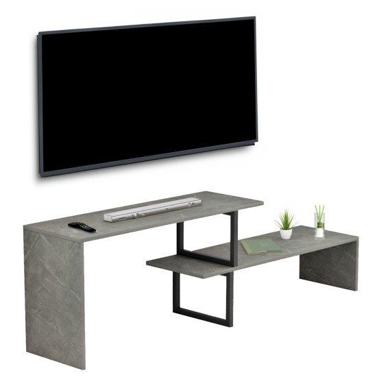 ΕΠΙΠΛΟ ΤΗΛΕΟΡΑΣΗΣ ΕΠΕΚΤ. BRIGGITE HM8892.11 ΜΕΛΑΜΙΝΗ GREY STONE TEXTURE 160x30x45Υεκ. ΕΠΙΠΛΟ ΤΗΛΕΟΡΑΣΗΣ ΕΠΕΚΤ. BRIGGITE HM8892.11 ΜΕΛΑΜΙΝΗ GREY STONE TEXTURE 160x30x45Υεκ.