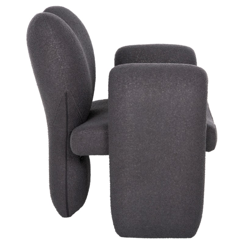 ΠΟΛΥΘΡΟΝΑ HARTT HM9777.01 ΓΚΡΙ TEDDY ΥΦΑΣΜΑ 84x74x87Yεκ.