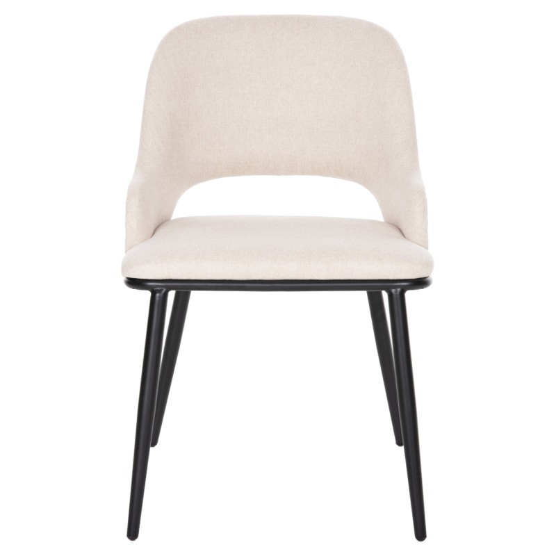 ΚΑΡΕΚΛΑ DELF HM9617.02 ΜΠΕΖ ΥΦΑΣΜΑ-ΜΑΥΡΑ ΜΕΤΑΛ. ΠΟΔΙΑ-ΞΥΛΙΝΗ ΠΛΑΤΗ ΟΑΚ 48x55x76Υ