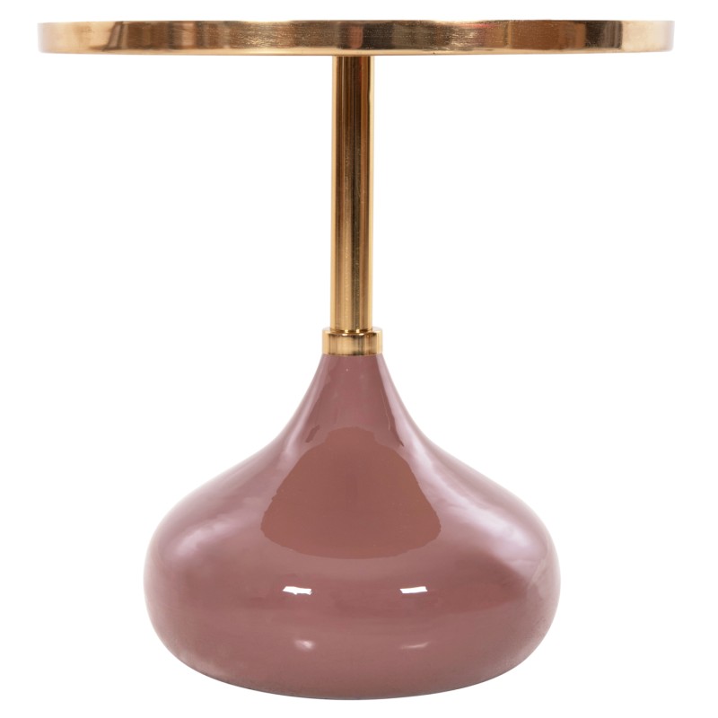 ΤΡΑΠΕΖΙ ΒΟΗΘΗΤΙΚΟ ΣΤΡΟΓΓΥΛΟ UTRI HM4241.06 ΜΕΤΑΛΛΟ ΣΕ ΣΟΜΟΝ-ΜΠΕΖ Φ46x46,5Υεκ.