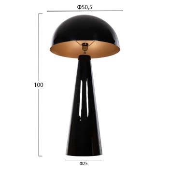 ΦΩΤΙΣΤΙΚΟ ΔΑΠΕΔΟΥ SMUSH HM4256.04 ΜΕΤΑΛΛΟ ΜΑΥΡΟ-ΡΥΘΜΙΖΟΜΕΝΟ ΚΑΠΕΛΟ Φ50x100Υ