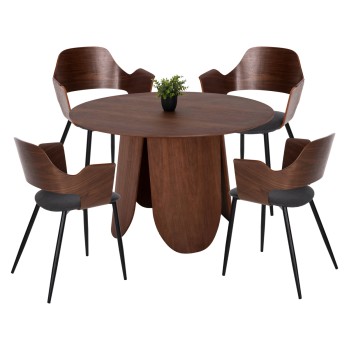 ΣΕΤ ΤΡΑΠΕΖΑΡΙΑ ΕΣΩΤ. ΧΩΡΟΥ 5ΤΜΧ HM11964 ΤΡΑΠΕΖΙ DENTY & 4 ΚΑΡΕΚΛΕΣ VELP