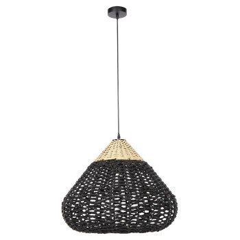 ΦΩΤΙΣΤΙΚΟ ΟΡΟΦΗΣ ΚΡΕΜΑΣΤΟ HM4346 ΑΠΟ PAPER ROPE ΜΠΕΖ ΚΑΙ ΜΑΥΡΟ Φ55,5x44Υεκ.