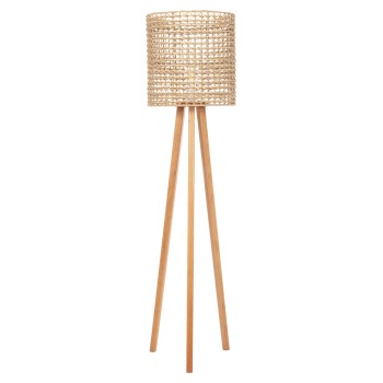 ΕΠΙΔΑΠΕΔΙΟ ΦΩΤΙΣΤΙΚΟ HM4351 RUBBERWOOD-RATTAN-PAPER ROPE ΣΕ ΦΥΣΙΚΟ Φ36x149,5Υεκ.