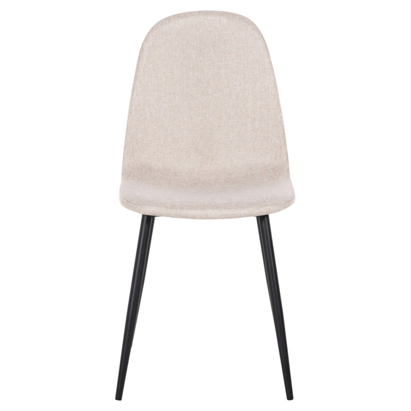 ΚΑΡΕΚΛΑ LEONARDO HM00100.27 ΥΦΑΣΜΑ ΜΠΕΖ & ΜΑΥΡΑ ΜΕΤΑΛ. ΠΟΔΙΑ 42x49,5x89Υεκ.