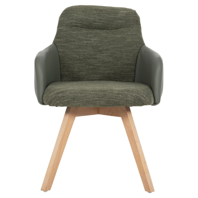 ΠΟΛΥΘΡΟΝΑ ΤΡΑΠΕΖΑΡΙΑΣ DEW HM9848.05 ΥΦΑΣΜΑ & PU ΣΕ ΠΡΑΣΙΝΟ-ΞΥΛΟ ΟΞΙΑΣ ΠΟΔΙΑ 56,5x62x81,5Υεκ.