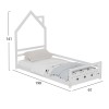 ΚΡΕΒΑΤΙ ΠΑΙΔΙΚΟ HOUSER HM676.03 τ.MONTESSORI ΞΥΛΟ ΠΕΥΚΟ ΛΕΥΚΟ- 190x90εκ
