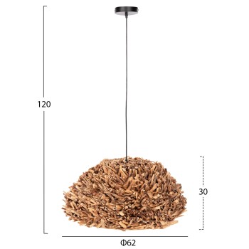 ΦΩΤΙΣΤΙΚΟ ΟΡΟΦΗΣ ΚΡΕΜΑΣΤΟ HM4353 ΥΔΡΟΥΑΚΙΝΘΟΣ ΣΕ ΦΥΣΙΚΟ-Φ62x30-120Υεκ.