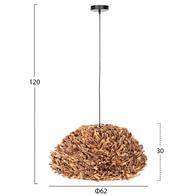 ΦΩΤΙΣΤΙΚΟ ΟΡΟΦΗΣ ΚΡΕΜΑΣΤΟ HM4353 ΥΔΡΟΥΑΚΙΝΘΟΣ ΣΕ ΦΥΣΙΚΟ-Φ62x30-120Υεκ.