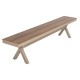 ΠΑΓΚΑΚΙ ΑΛΟΥΜΙΝΙΟΥ TAWNEE HM6040.04 ΣΑΜΠΑΝΙ-POLYWOOD ΚΑΘΙΣΜΑ ΦΥΣΙΚΟ 220x36x44,5Υεκ.
