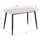 ΤΡΑΠΕΖΙ RAVEN HM9854.01 ΚΕΡΑΜΙΚΟ TOP ΜΑΤ ΛΕΥΚΟ ΜΑΡΜΑΡΟ-ΜΑΥΡΟ ΜΕΤΑΛΛΟ 120x70x73Υεκ.