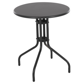 ΤΡΑΠΕΖΙ ΕΞ.ΧΩΡΟΥ ΣΤΡΟΓΓΥΛΟ LINO HM5973.01 ΜΕΤΑΛΛΙΚΟ ΓΚΡΙ Φ60x70Υεκ.