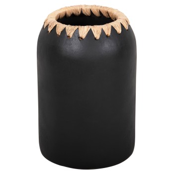 ΔΙΑΚΟΣΜΗΤΙΚΟ ΒΑΖΟ HM4376 ΤΕΡΑΚΟΤΑ ΣΕ ΜΑΥΡΟ ΜΕ ΠΛΕΞΗ ΣΤΟ ΣΤΟΜΙΟ Φ21Χ32εκ.