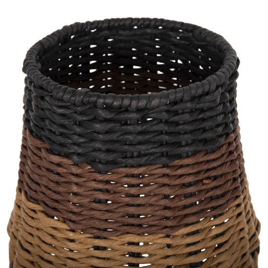 ΦΩΤΙΣΤΙΚΟ ΔΑΠΕΔΟΥ HM4343 ΜΕΤΑΛΛΟ-PAPER ROPE ΣΕ ΜΠΕΖ ΑΜΜΟΥ-ΜΑΥΡΟ Φ30X120Υεκ.