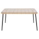 ΤΡΑΠΕΖΙ ΟΡΘΟΓΩΝΙΟ ALLEGRA HM5537.11 ΜΕΤΑΛ.ΜΑΥΡΟ-P.E. RATTAN ΦΥΣΙΚΟ 139,5x79,5x73Υεκ.