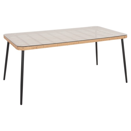 ΤΡΑΠΕΖΙ ΟΡΘΟΓΩΝΙΟ ALLEGRA HM5538.11 ΜΕΤΑΛ.ΜΑΥΡΟ-P.E. RATTAN ΦΥΣΙΚΟ 159,5x89,5x72Υεκ. ΤΡΑΠΕΖΙ ΟΡΘΟΓΩΝΙΟ ALLEGRA HM5538.11 ΜΕΤΑΛ.ΜΑΥΡΟ-P.E. RATTAN ΦΥΣΙΚΟ 159,5x89,5x72Υεκ.