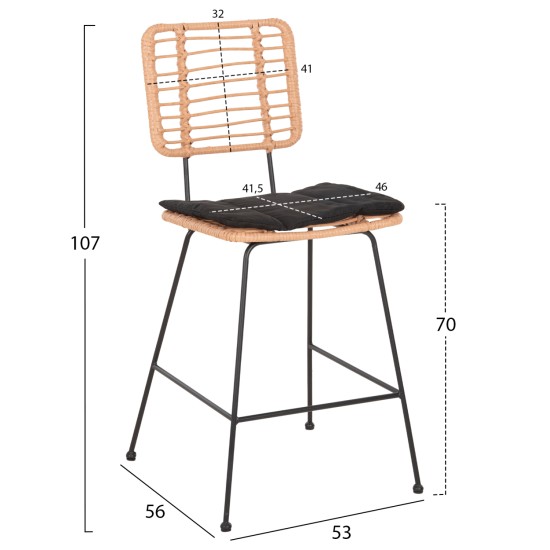 ΣΚΑΜΠΟ ΜΕΣ.ΥΨΟΥΣ ALLEGRA HM5644.11 ΜΕΤΑΛΛΟ&ΜΑΞΙΛΑΡΙ ΜΑΥΡΟ-WICKER ΜΠΕΖ 53x56x107Υεκ. ΣΚΑΜΠΟ ΜΕΣ.ΥΨΟΥΣ ALLEGRA HM5644.11 ΜΕΤΑΛΛΟ&ΜΑΞΙΛΑΡΙ ΜΑΥΡΟ-WICKER ΜΠΕΖ 53x56x107Υεκ.