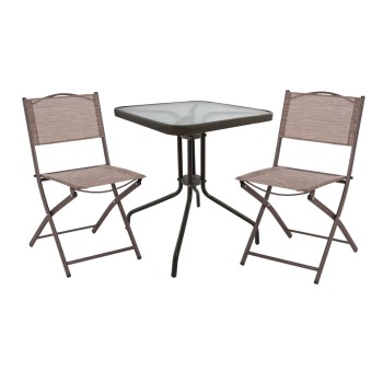 ΣΕΤ ΕΞ.ΧΩΡΟΥ 3ΤΜΧ FIGO HM21036 ΤΡΑΠΕΖΙ FIGO & 2 ΠΤΥΣΣΟΜΕΝΕΣ ΚΑΡΕΚΛΕΣ ΚΑΦΕ