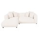 ΚΑΝΑΠΕΣ ΓΩΝΙΑ (ΑΡΙΣΤΕΡΗ) 3-ΘΕΣΙΟΣ GRACE HM3280.02L ΛΕΥΚΟ ΥΦΑΣΜΑ 252x160x70-90Υεκ