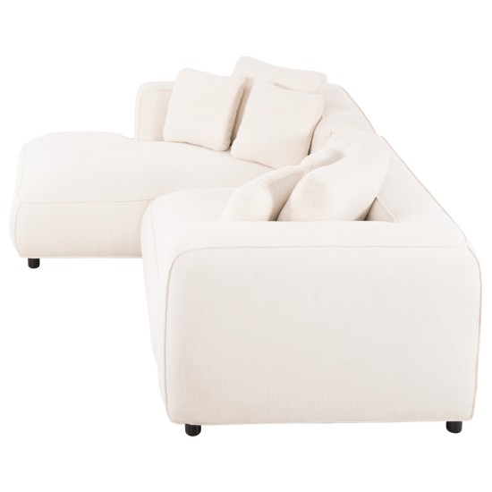 ΚΑΝΑΠΕΣ ΓΩΝΙΑ (ΑΡΙΣΤΕΡΗ) 3-ΘΕΣΙΟΣ GRACE HM3280.02L ΛΕΥΚΟ ΥΦΑΣΜΑ 252x160x70-90Υεκ