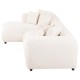 ΚΑΝΑΠΕΣ ΓΩΝΙΑ (ΑΡΙΣΤΕΡΗ) 3-ΘΕΣΙΟΣ GRACE HM3280.02L ΛΕΥΚΟ ΥΦΑΣΜΑ 252x160x70-90Υεκ