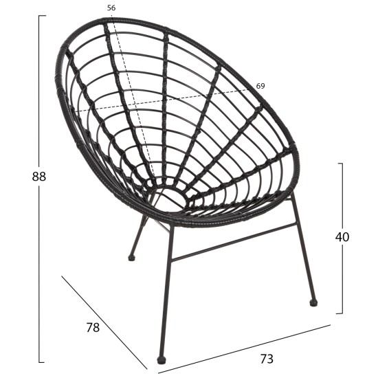 ΣΕΤ ΕΞΩΤΕΡΙΚΟΥ ΧΩΡΟΥ 3ΤΜΧ ALLEGRA HM21047.12 ΜΑΥΡΟ ΣΥΝΘ.RATTAN & ΜΕΤΑΛΛΟ ΣΕΤ ΕΞΩΤΕΡΙΚΟΥ ΧΩΡΟΥ 3ΤΜΧ ALLEGRA HM21047.12 ΜΑΥΡΟ ΣΥΝΘ.RATTAN & ΜΕΤΑΛΛΟ