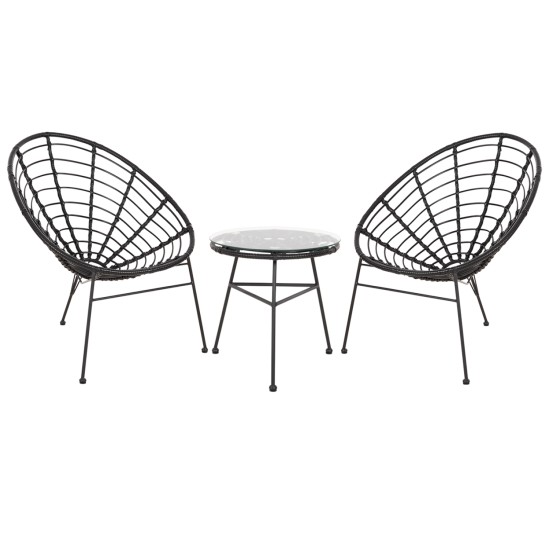 ΣΕΤ ΕΞΩΤΕΡΙΚΟΥ ΧΩΡΟΥ 3ΤΜΧ ALLEGRA HM21047.12 ΜΑΥΡΟ ΣΥΝΘ.RATTAN & ΜΕΤΑΛΛΟ ΣΕΤ ΕΞΩΤΕΡΙΚΟΥ ΧΩΡΟΥ 3ΤΜΧ ALLEGRA HM21047.12 ΜΑΥΡΟ ΣΥΝΘ.RATTAN & ΜΕΤΑΛΛΟ