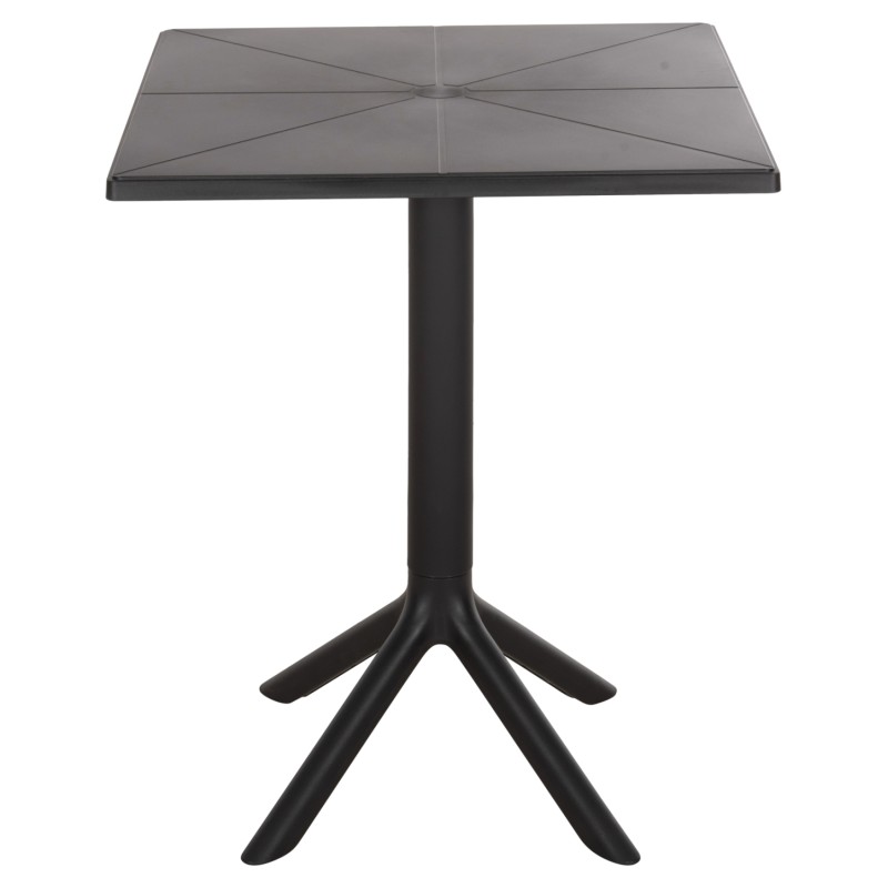 ΤΡΑΠΕΖΙ ΠΟΛΥΠΡΟΠΥΛΕΝΙΟΥ ΤΕΤΡΑΓΩΝΟ TERRIN HM6125.12 ΜΑΥΡΟ 60,5x60,5x76,5Υεκ.