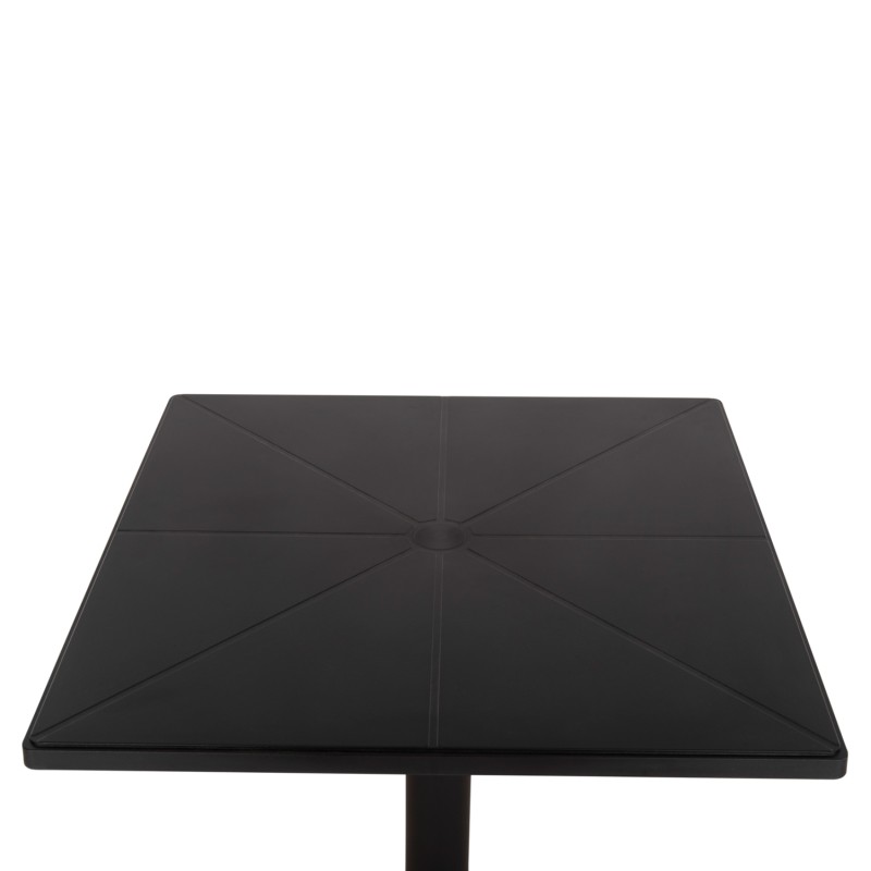 ΤΡΑΠΕΖΙ ΠΟΛΥΠΡΟΠΥΛΕΝΙΟΥ ΤΕΤΡΑΓΩΝΟ TERRIN HM6125.12 ΜΑΥΡΟ 60,5x60,5x76,5Υεκ.