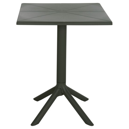 ΤΡΑΠΕΖΙ ΠΟΛΥΠΡΟΠΥΛΕΝΙΟΥ ΤΕΤΡΑΓΩΝΟ TERRIN HM6125.15 DARK OLIVE 60x60x75Υεκ.