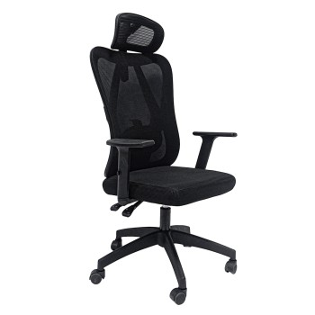 ΚΑΡΕΚΛΑ ΓΡΑΦΕΙΟΥ MEXER HM1195.01 ΜΑΥΡΟ MESH-ΜΕΤΑΛ.ΒΑΣΗ-NYLON ΣΚΕΛΕΤΟΣ 68x70x136Υεκ.