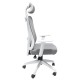 ΚΑΡΕΚΛΑ ΓΡΑΦΕΙΟΥ MEXER HM1195.02 ΓΚΡΙ MESH-ΜΕΤΑΛ.ΒΑΣΗ-ΣΚΕΛΕΤΟΣ ΛΕΥΚΟΣ 68x70x136Υεκ.
