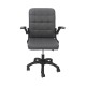 ΚΑΡΕΚΛΑ ΓΡΑΦΕΙΟΥ PORTIMA HM1197.03 ΓΚΡΙ PVC-ΜΑΥΡΟΣ NYLON ΣΚΕΛΕΤΟΣ & ΒΑΣΗ 66.5x60x97Υεκ