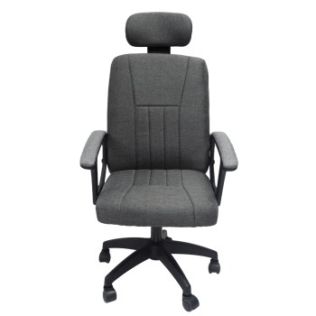 ΚΑΡΕΚΛΑ ΓΡΑΦΕΙΟΥ NIMBLE HM1199.12 ΓΚΡΙ ΥΦΑΣΜΑ-ΜΑΥΡΟΣ ΣΚΕΛΕΤΟΣ&ΒΑΣΗ NYLON 59x64x122Υεκ