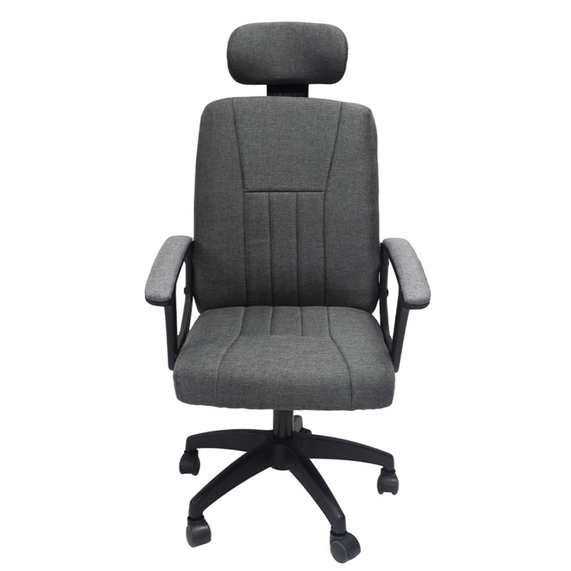 ΚΑΡΕΚΛΑ ΓΡΑΦΕΙΟΥ NIMBLE HM1199.12 ΓΚΡΙ ΥΦΑΣΜΑ-ΜΑΥΡΟΣ ΣΚΕΛΕΤΟΣ&ΒΑΣΗ NYLON 59x64x122Υεκ