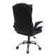 ΚΑΡΕΚΛΑ ΓΡΑΦΕΙΟΥ CANAN HM1201 ΜΑΥΡO PVC-ΜΑΥΡΟ NYLON-ΒΑΣΗ ΧΡΩΜΙΟΥ 66x61x105Υεκ.