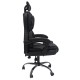 ΚΑΡΕΚΛΑ ΓΡΑΦΕΙΟΥ OCTAVIUS HM1202 ΜΑΥΡΟ PVC & NYLON-ΜΕΤΑΛ.ΧΡΩΜΙΟ ΒΑΣΗ 63x73x129Υεκ
