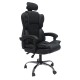 ΚΑΡΕΚΛΑ ΓΡΑΦΕΙΟΥ OCTAVIUS HM1202 ΜΑΥΡΟ PVC & NYLON-ΜΕΤΑΛ.ΧΡΩΜΙΟ ΒΑΣΗ 63x73x129Υεκ
