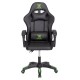 ΠΟΛΥΘΡΟΝΑ GAMING DARREN HM1203.03 ΜΑΥΡΟ-ΠΡΑΣΙΝΟ PVC & NYLON 58.5x100x120Υεκ.