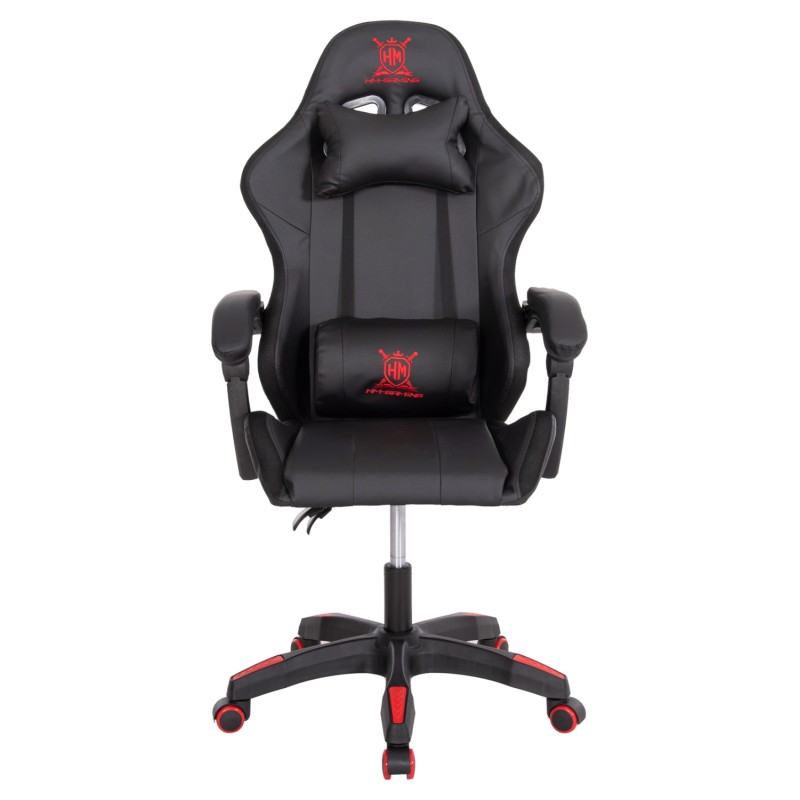 ΠΟΛΥΘΡΟΝΑ GAMING DARREN HM1203.01 ΜΑΥΡΟ-ΚΟΚΚΙΝΟ PVC 58.5x100x120Υεκ.