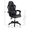 ΠΟΛΥΘΡΟΝΑ GAMING DARREN HM1203.10 ΜΑΥΡΟ-ΓΚΡΙ PVC 60x60x120Υεκ.