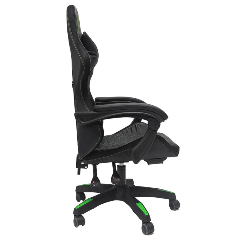 ΠΟΛΥΘΡΟΝΑ GAMING LOOT HM1204 ΜΑΥΡΟ-ΠΡΑΣΙΝΟ PVC & NYLON 60x60x120Υεκ.