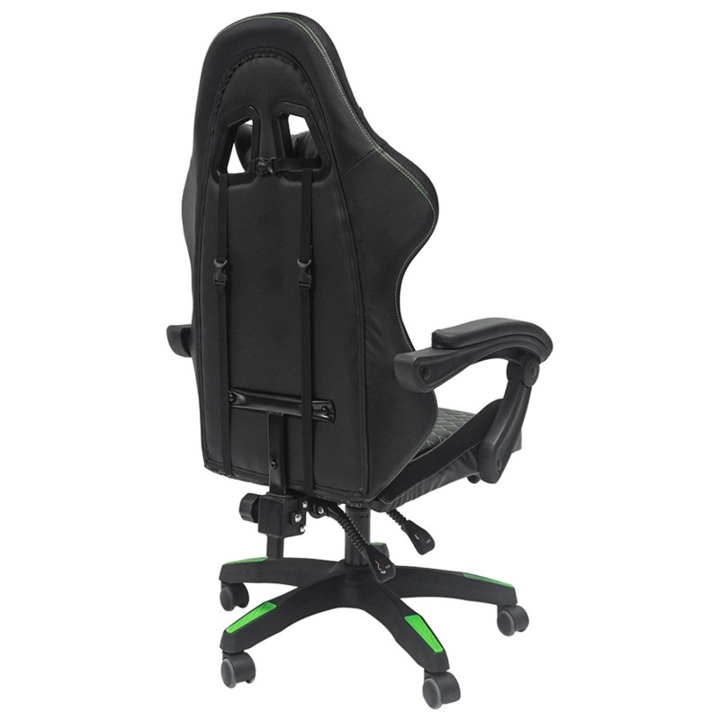 ΠΟΛΥΘΡΟΝΑ GAMING LOOT HM1204 ΜΑΥΡΟ-ΠΡΑΣΙΝΟ PVC & NYLON 60x60x120Υεκ.