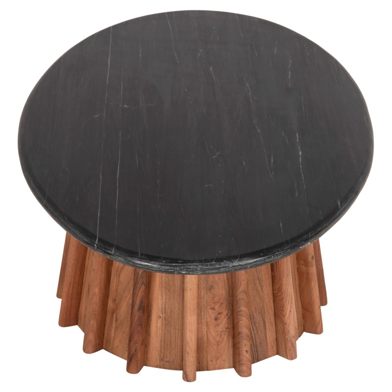 ΤΡΑΠΕΖΙ ΣΑΛΟΝΙΟΥ ΟΒΑΛ DRAXX HM9934 ΜΑΣΙΦ ΑΚΑΚΙΑ-ΜΑΥΡΟ ΜΑΡΜΑΡΟ 120x70x38Υεκ.